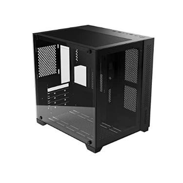 Imagem de GABINETE GAMER FORCEFIELD BLACK VULCAN - FRONTAL E LATERAL EM VIDRO - PCYES - GFFBVP – PCYES