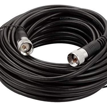 Imagem de Cabo coaxial de rádio CB - coaxial RG8x de 12,2 m, UHF PL259 macho para macho, baixa perda, 50 Ohm para rádio AM, analisador de antena, carga falsa, medidor SWR