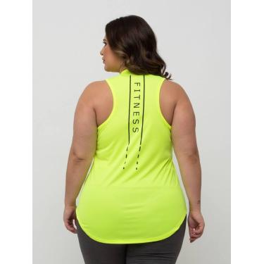 Imagem de Regata Feminina Estampada Plus Size Dry Fit - Fix, Amarelo, G2