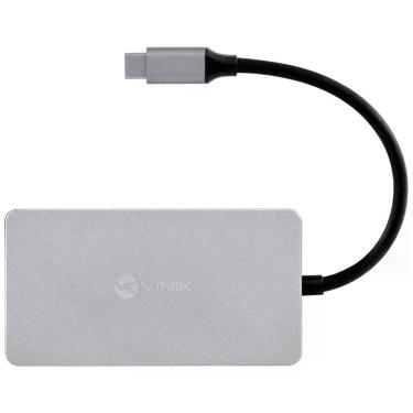 Imagem de Hub Usb Tipo C / Type C 5 Em 1 Com 2 Hdmi + Vga + Usb 3.0 + Power Delivery (pd) 60w - Hc-5vga