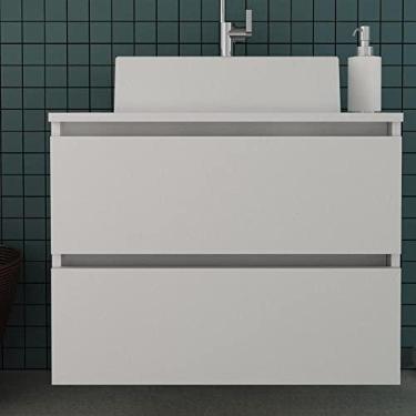 Imagem de Gabinete Suspenso para Banheiro 60cm 2 Gavetas Bn3607 Tecno Mobili Branco