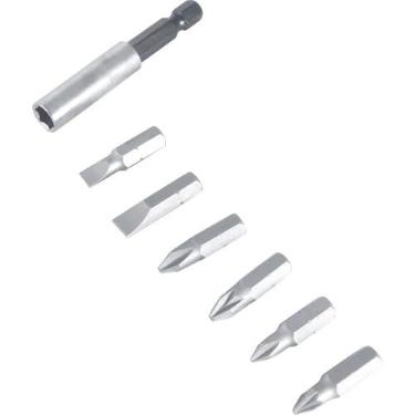 Imagem de Jogo de bits/ponteiras com 7 peças, encaixe sextavado 1/4", VONDER
