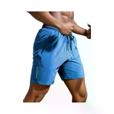 Imagem de Shorts Esportivos Masculinos De Secagem Rápida E Respiráveis Com Cordã