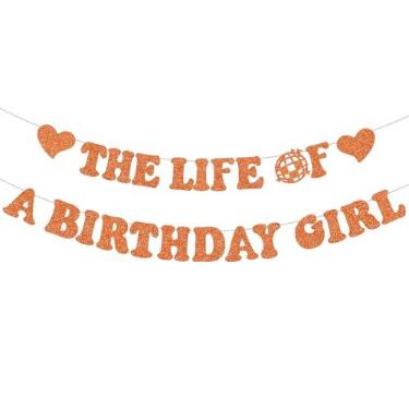 Imagem de Faixa pré-amarrada The Life of A Birthday Girl No-DIY Decorações de festa de aniversário de cantoras populares com glitter, decorações de feliz aniversário para celebração de fãs