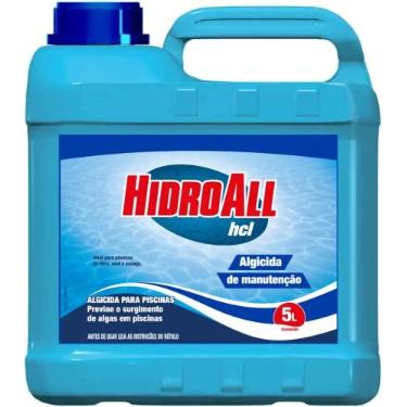 Imagem de HidroAll Algicida Manutenção para Piscinas HCL 5 Litros