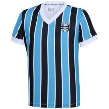 Imagem de Camiseta Grêmio Tricolor Feminina, Azul/Preto, M