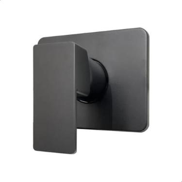 Imagem de SOFTINOX Acabamento para Registro Monocomando Base Docol em Metal Preto Fosco Black – Compatível com Registros 3/4 de Chuveiro e Banheira, Design Slim Moderno e Alta Durabilidade