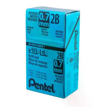 Imagem de Grafite Pentel Original Hi-polymer 0,7mm 2B Caixa Com 12 Tubos