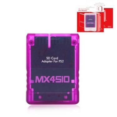 Imagem de Adaptador de leitor de cartão MX4SIO SIO2SD, adaptador de cartão de substituição estável feito à mão MX4SIO TF para (Roxa)