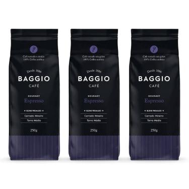 Imagem de Café em Grão, Baggio, Espresso, 3 Pacotes de 500g - Baggio Café