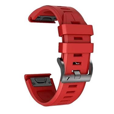 Imagem de DFAMIN 22 26mm Pulseira de silicone para Garmin Fenix EPIX 7X 7 5X 5 6X 6Pro 945 Pulseira de relógio inteligente Quick EasyFit Pulseira Correa (Cor: Cor R, Tamanho: 26mm Fenix 7X)