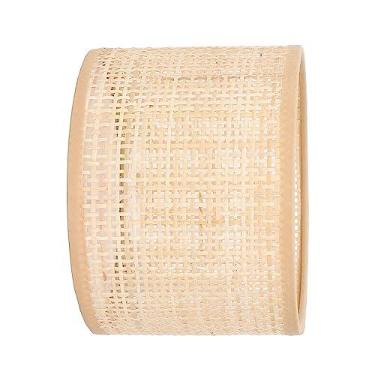 Imagem de Aramox Abajur de Vime, Abajur de Malha Quadrada Tecido à Mão de 16 X 12 Cm Com Suporte Duplo E27 E14 para Teto de Chão de Abajur de Mesa