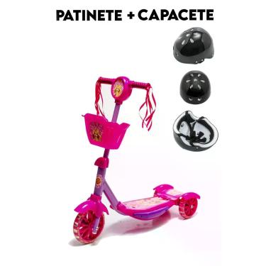 Imagem de Patinete Rosa Belinda Com Capacete - DM Toys