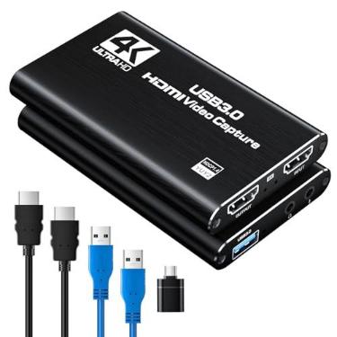 Imagem de Newhope Placa de captura HDMI para streaming, Full HD 1080p 60FPS, captura USB 3.0, placa de captura de áudio e vídeo, para streaming de câmera/Xbox/PS4/PS5/Switch/PC