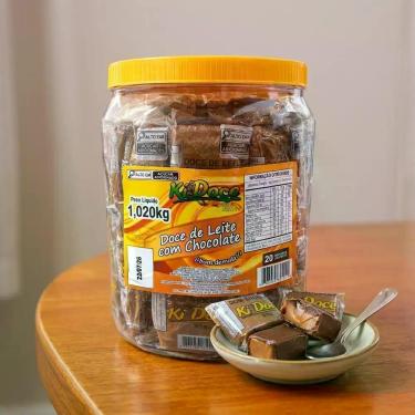 Imagem de Doce de Leite com Chocolate Kidoce Cremoso Artesanal Pote com 20 Unida