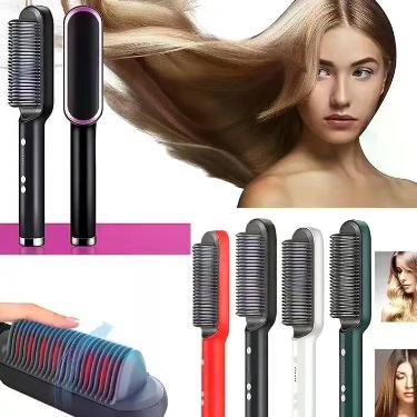 Imagem de Multifuncional escova de cabelo reto alisamento ferramentas estilo e a