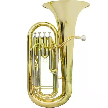 Imagem de Bombardino Euphonium de 4 Pistos EP340 com Case Soft Laqueado Dourado Afinação em Bb New York