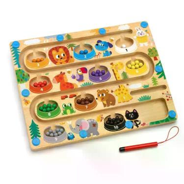 Imagem de Quadro Educativo Infantil Com Caneta Magnética Bolinhas Animais Cores 