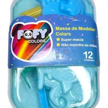 Imagem de Kit Massinha De Modelar Maletinha 12 Moldes  Cor Azul - FOFY