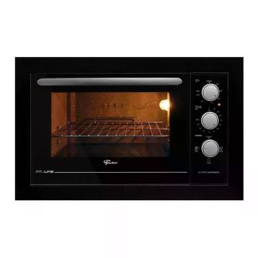 Imagem de Forno Elétrico de Embutir Fischer Fit Line 48L Autolimpante Preto com Grill e Timer 220V