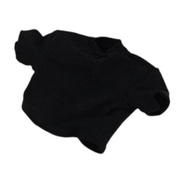 Imagem de Yunhgft Roupas para Figuras de ação em Escala 1/6: Camiseta Curta, Acessórios Modernos para Bonecas Femininas de 30 Cm, Preto
