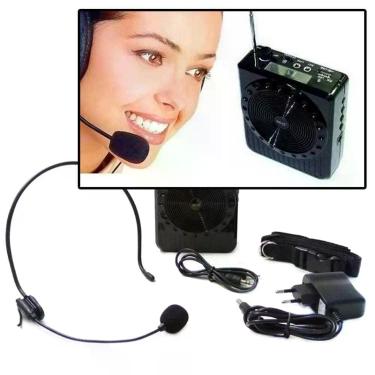 Imagem de Megafone Amplificador Voz Microfone Professor Radio Fm Usb - MKB
