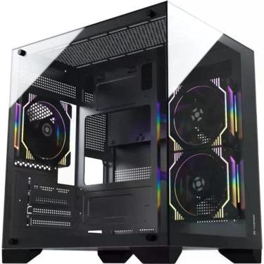 Imagem de Gabinete Gamer Fortrek Clarity Preto Lateral Vidro