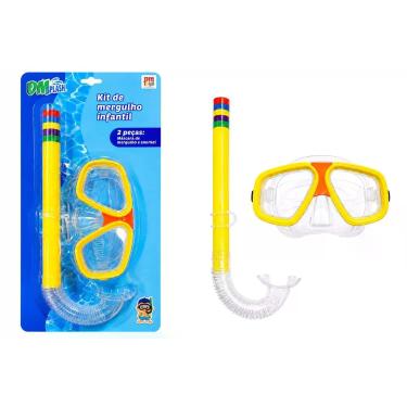 Imagem de Kit Mergulho piscina Infantil DM Toys com Máscara e Snorkel - - DM Spl