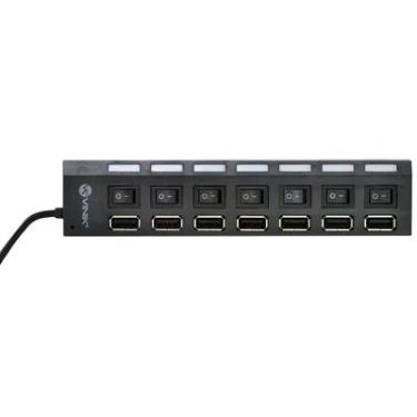 Imagem de Hub Usb 2.0 7 Portas, Com Cabo E Led Indicador - Huv-40