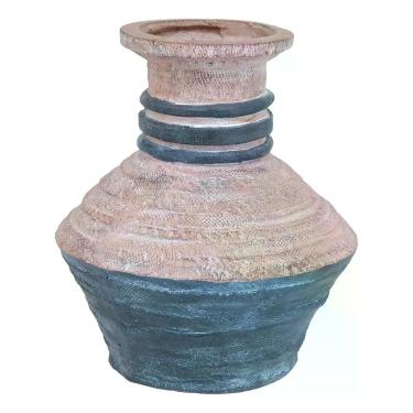 Imagem de Vaso Decorativo Home&Co 38x33x33cm Resina Cinza Enfeite para Flores De
