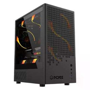 Imagem de Gabinete Gamer Ozara Black Vulcan Mid Tower Mini ITX e Micro ATX Vidro Temperado Preto Pcyes