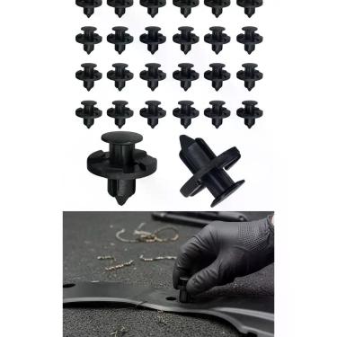 Imagem de 20 Presilhas Fixação Parabarro Parachoque Versa 11-14 Preto - Congratu