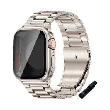 Imagem de Pulseira De Aço Inoxidável Para Apple Watch 45mm 41mm 40mm 44mm Bracel