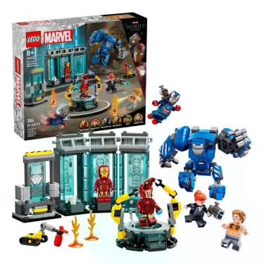 Imagem de Brinquedo de Construção 76315 Laboratório do Homem de Ferro com Mecanismo Igor com Movimento Preto Lego 384 Peças