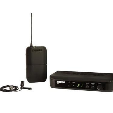 Imagem de Shure Sistema de microfone sem fio BLX14/CVL – vida útil da bateria de 14 horas, alcance de 91 m, UHF | Inclui microfone CVL Lavalier, transmissor Bodypack, receptor de canal único | Banda H10