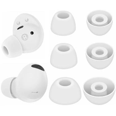 Imagem de Fones de ouvido de substituição para fones de ouvido compatíveis com SAMSUNG Galaxy Buds 2 Pro Earbuds, 3 pares P/M/G, 3 tamanhos, pontas de silicone macio – Branco 723