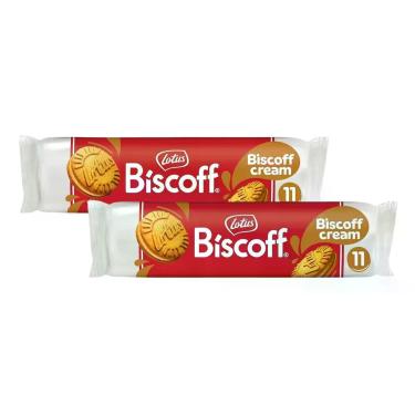 Imagem de kit 2 Biscoito Belga Lotus Biscoff Recheado Sabor Biscoito Cream 110g