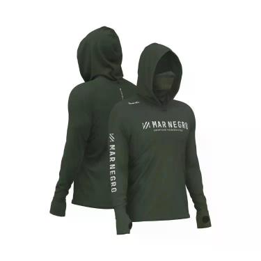 Imagem de Camisa Para Pesca UV X Protect 360 com Capuz Buff Mar Negro -, Musgo, 