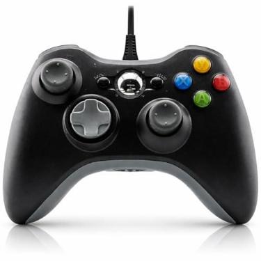 Imagem de Controle Com Fio Compatível com Xbox 360 Sem Delay com Vibração Versão Atualizada USB para PC, Notbook Windows Alta Sensibilidade - Plug and Play, Resposta Ultra Rápida