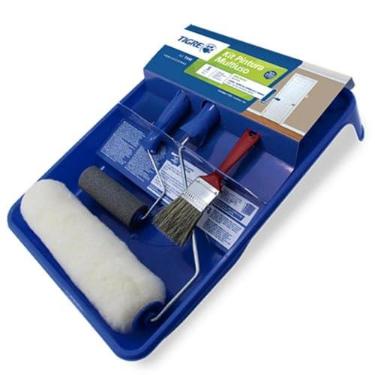 Imagem de Kit para Pintura Pratico 5 Peças, Tigre 61540000, Azul, 23cm