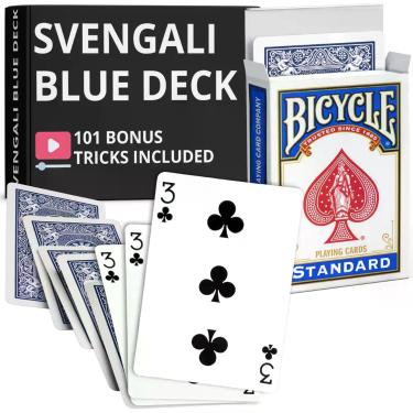 Imagem de Baralho Ted's Sterling Magic Svengali Azul 3 de Paus