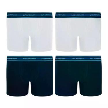 Imagem de Kit 4 Cuecas Boxer Infantil Lupo Box Criança Algodão Menino, Branco co