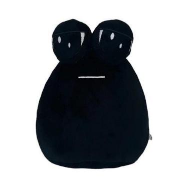 Imagem de Travesseiro de Pelúcia Kawaii Anime Pou 22cm - Brinquedo Macio, Cinza