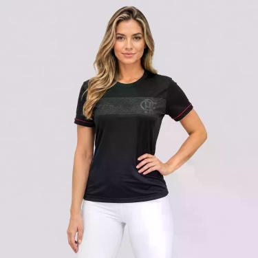 Imagem de Camisa Flamengo Destro Feminina Preta - Braziline, GG