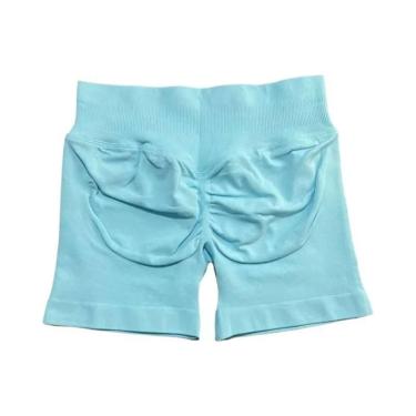 Imagem de Shorts De Yoga E Corrida Femininos De Cintura Alta Sem Costura, Elásti
