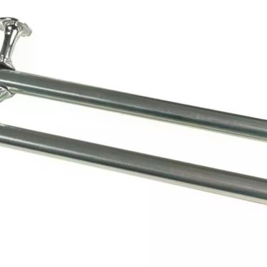 Imagem de Kit Varão Duplo Para Cortina 2,00m Vilela Metalizado 100% Ferro - Cromado