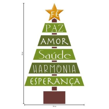 Imagem de Stencil Pintura Natal Pinheirinho com Palavras Stxxn-010 20x20cm Litoa