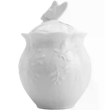 Imagem de AÇUCAREIRO DE PORCELANA NEW BONE BUTTERFLY FLOWER 9,5x9,5x13,5cm - LYO