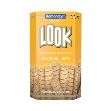 Imagem de Kit C/ 20 Biscoito Stick Wafer Recheado Look 55g - Itamaraty, 20x Doce
