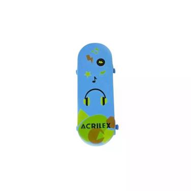 Imagem de Borracha Acrilex Borracha Skate Acrilex com Formato Skate e Design Criativo 1 Unidade Azul